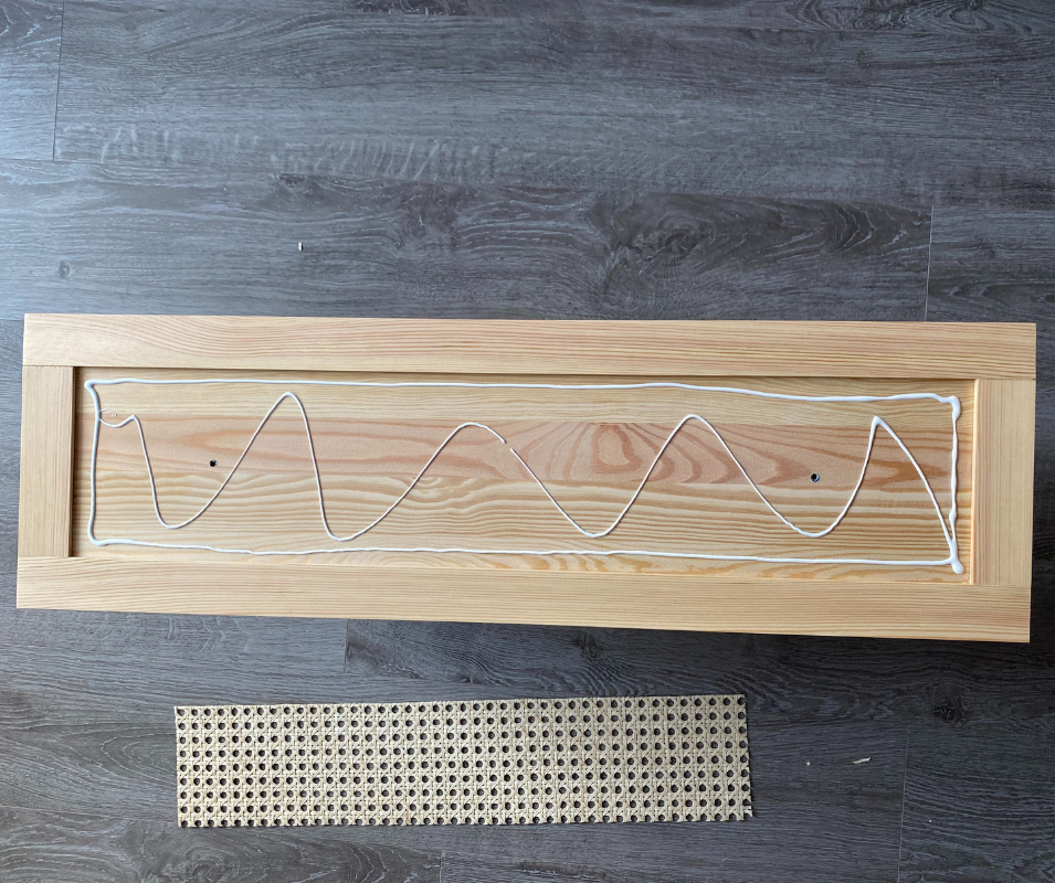 Ikea Tarva Hack - Wiener Geflecht ankleben