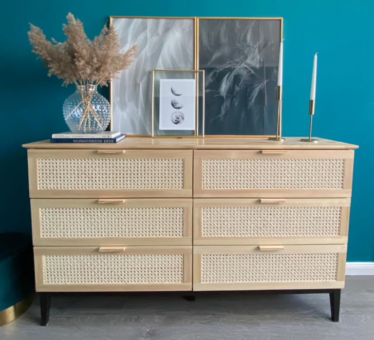 DIY Kommode mit Wiener Geflecht IKEA Tarva Hack SELFMADE INTERIOR